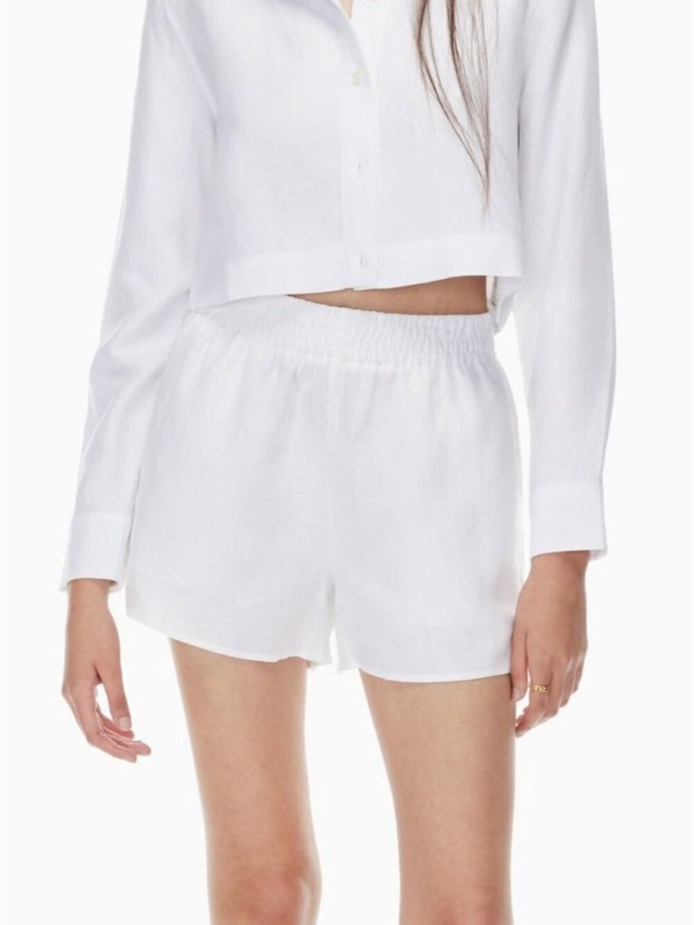 Wilfred Gelato Linen Shorts White XXS Aritzia #82063